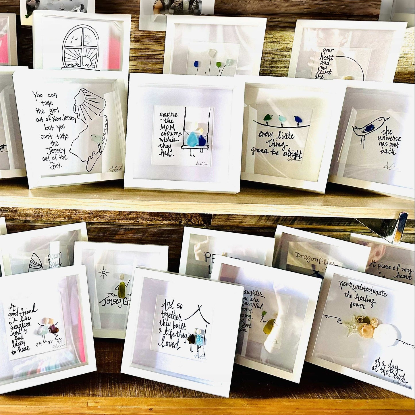 6PRODassorted_group_of_MINIs_on_wood_shelf_SQUARE Mom on Swing