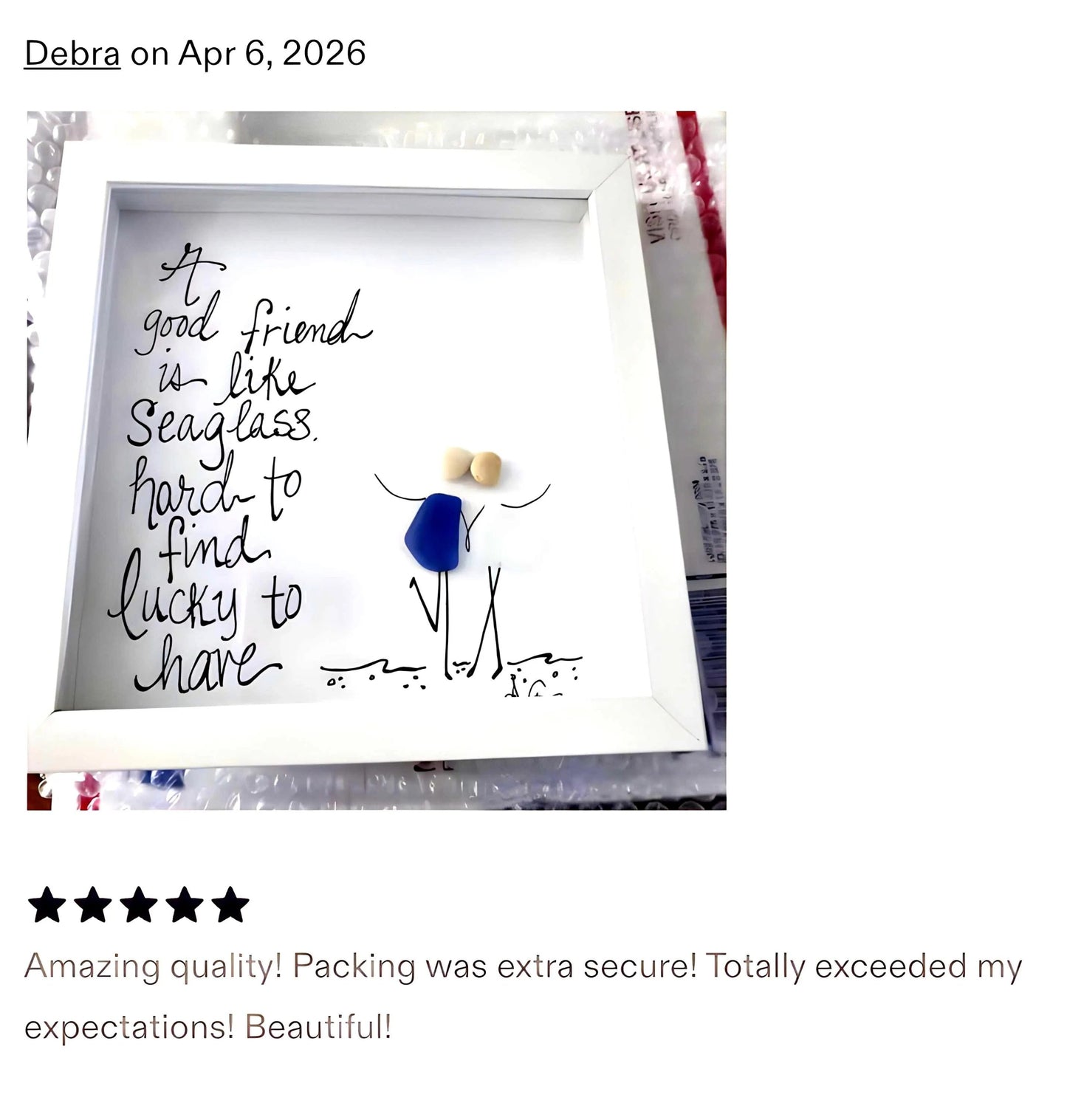 BBD etsy_review_sea_glass_friend_8in_quality_shipping_Debra_apr_2026_bright_upscale