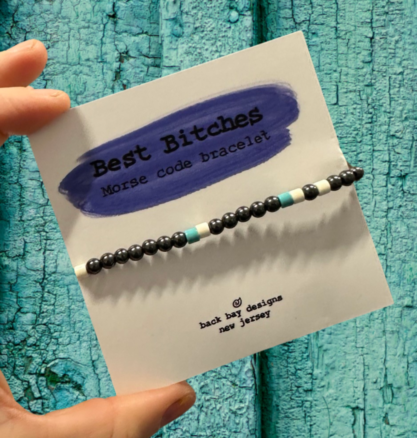Best bitches Morse code bracelet