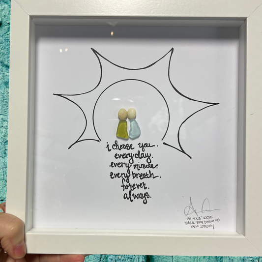 Choose_You_Sun_Original_8_inch_ sea glass art