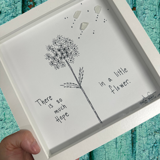 Dandelion_hope so much hope in a flower sea glass art