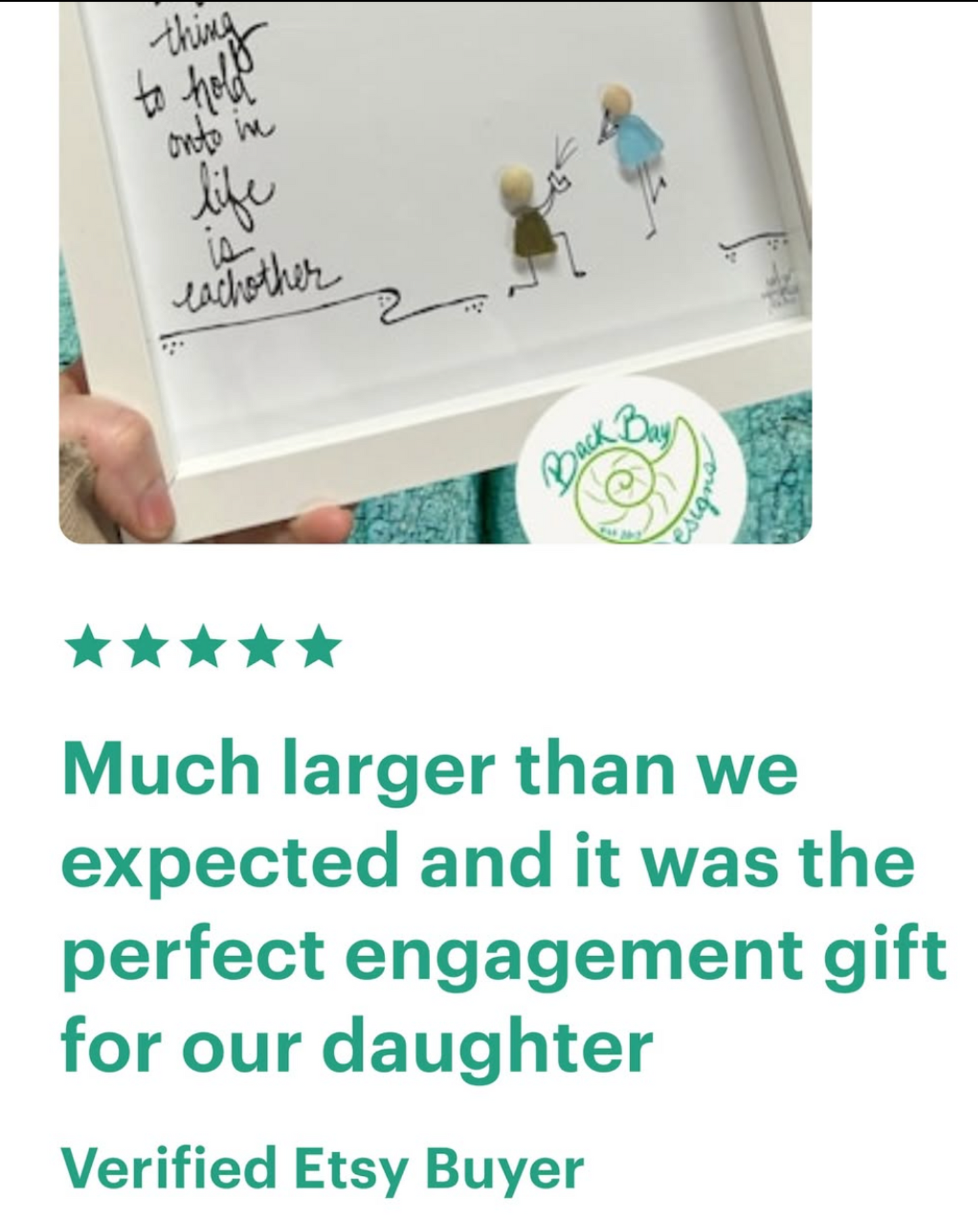 Etsy review Engagement Hold Onto Each Other