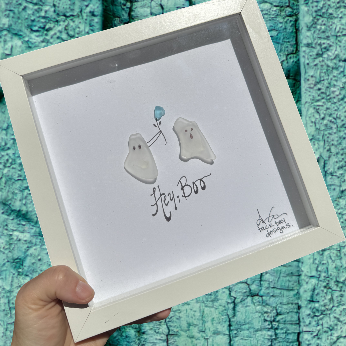 Hey Boo Original 8 inch Sea Glass Halloween