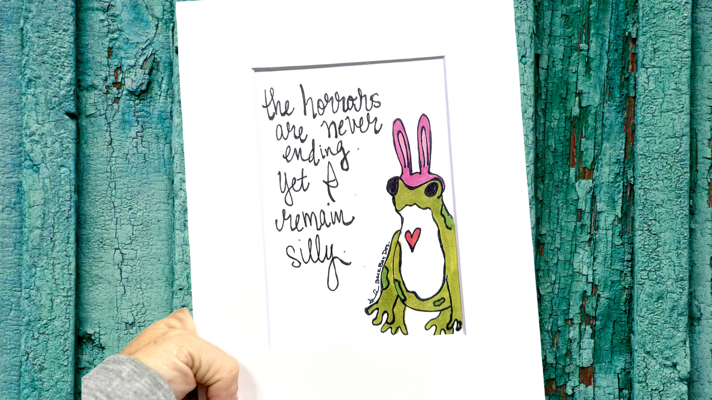 Horrors Are Never Ending Frog PRINT wide