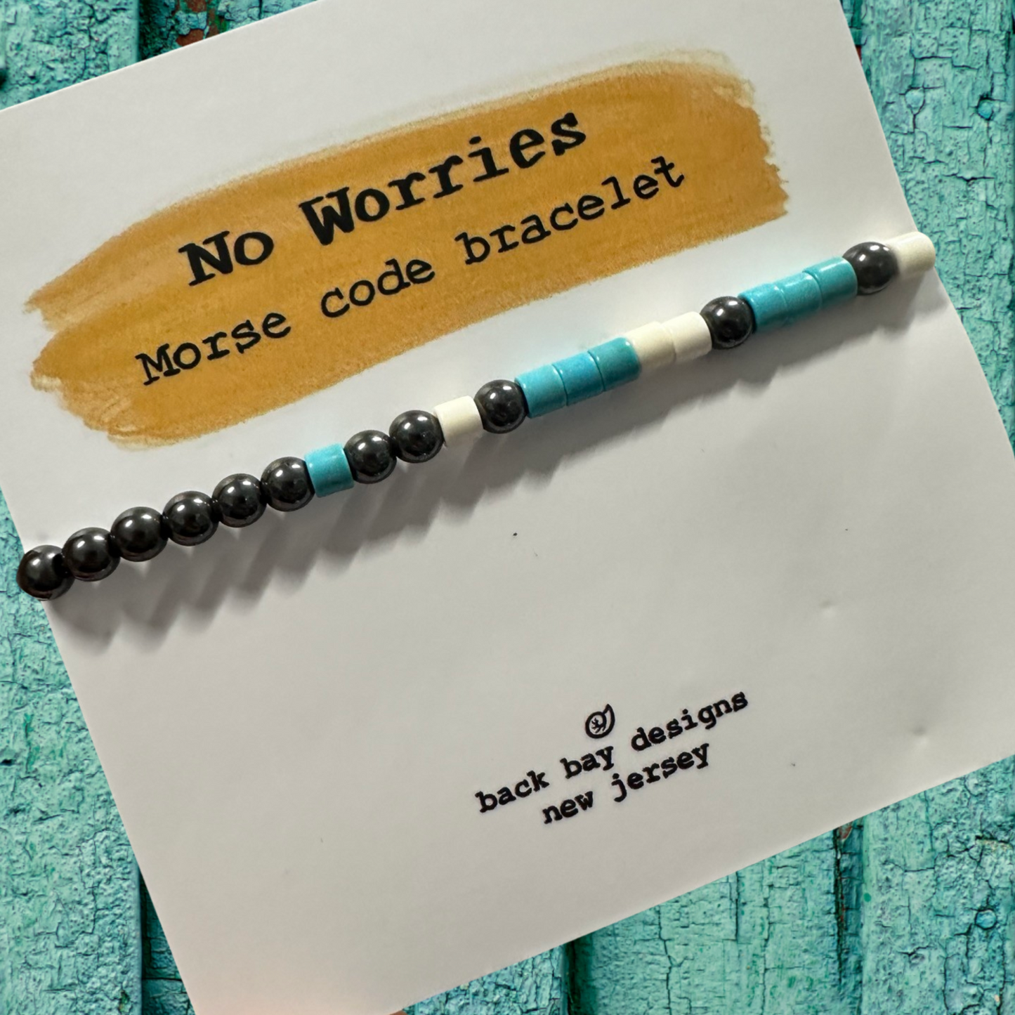 No worries morse code bracelet