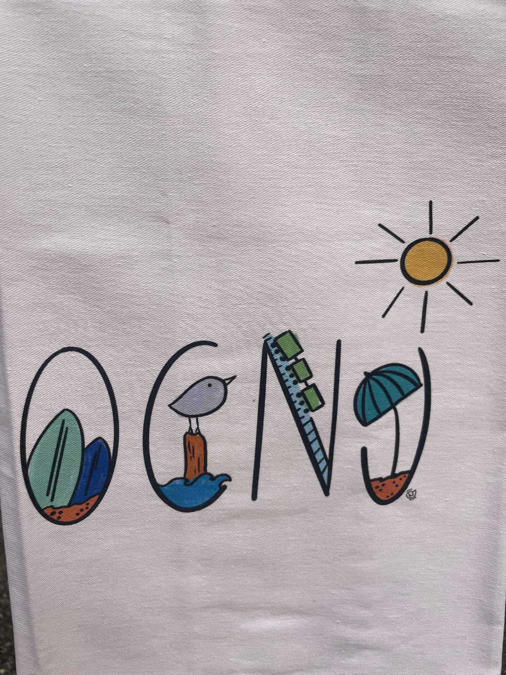 OCNJ tea towel Ocean City New Jersey