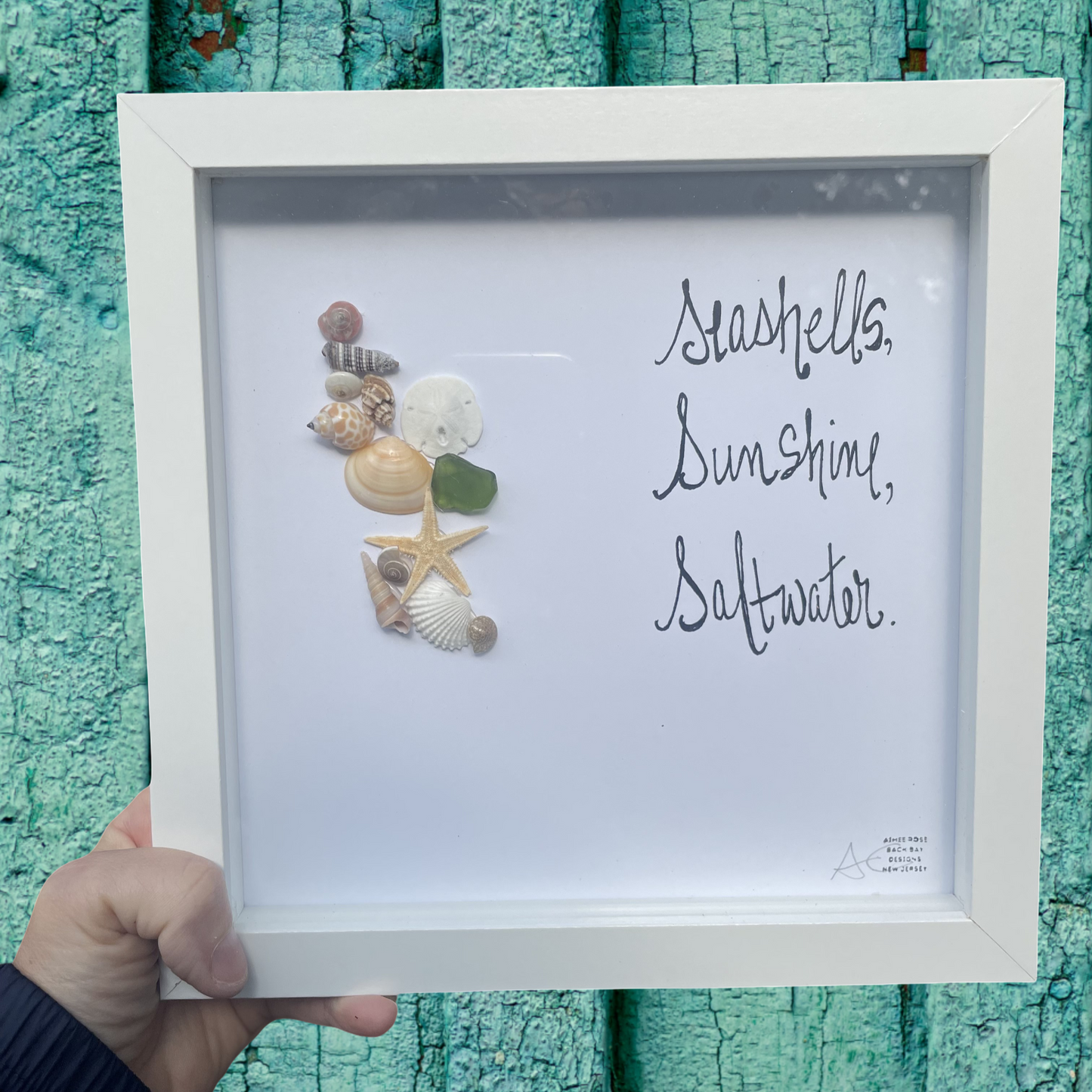 Seashells_sunshine_saltwater sea glass art back bay designs