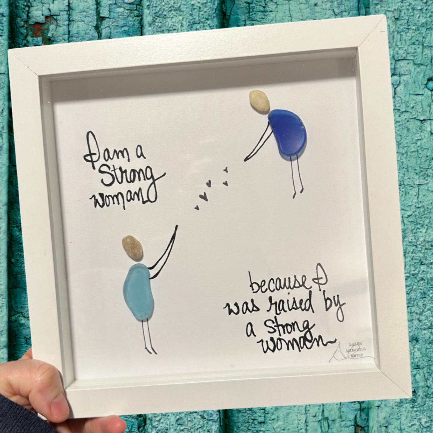Strong_woman_raised_Original_8_inch_Seaglass