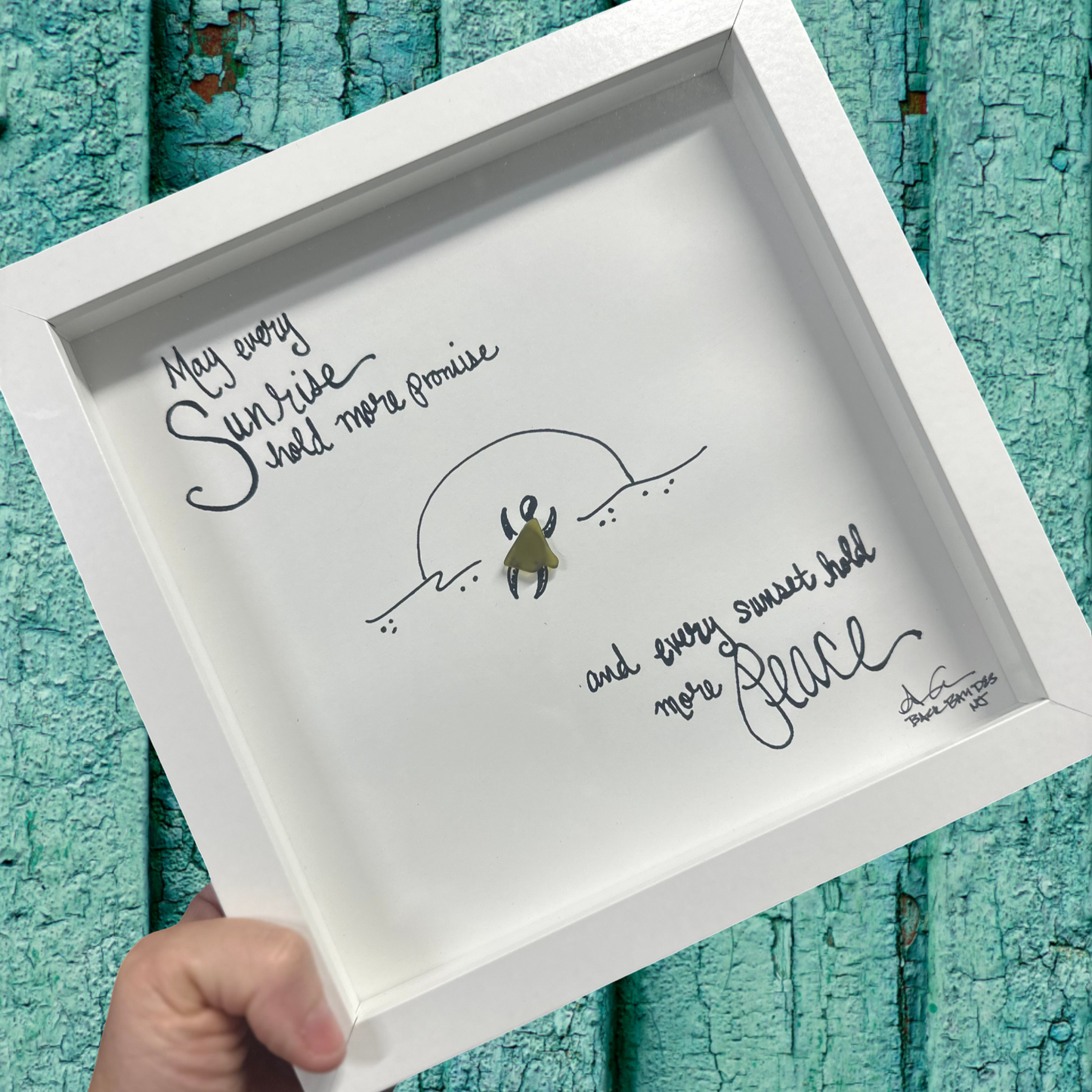 Sunrise_Peace_Turtle_Original_8_inch_Sea_Glass