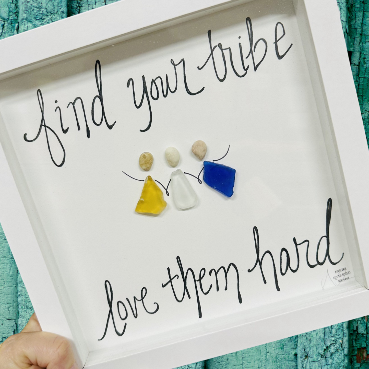 Tribe sea glass art
