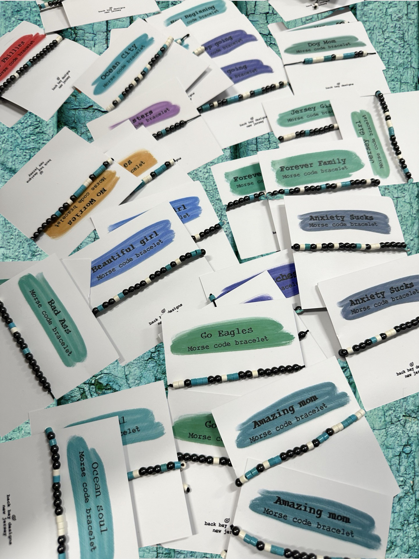 Morse Code bracelets by back bay