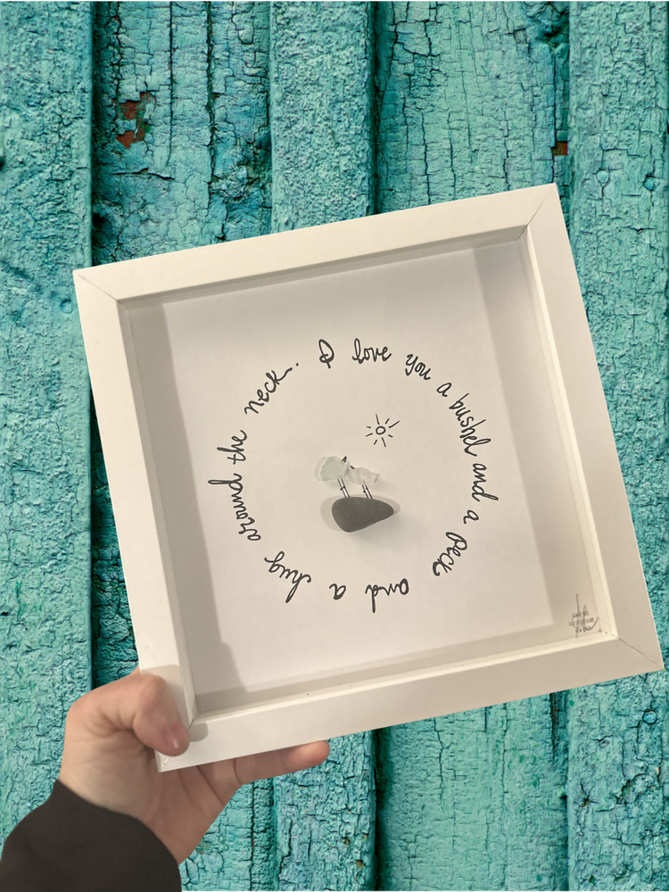 i love you a bushel and a peck sea glass art back bay designs 