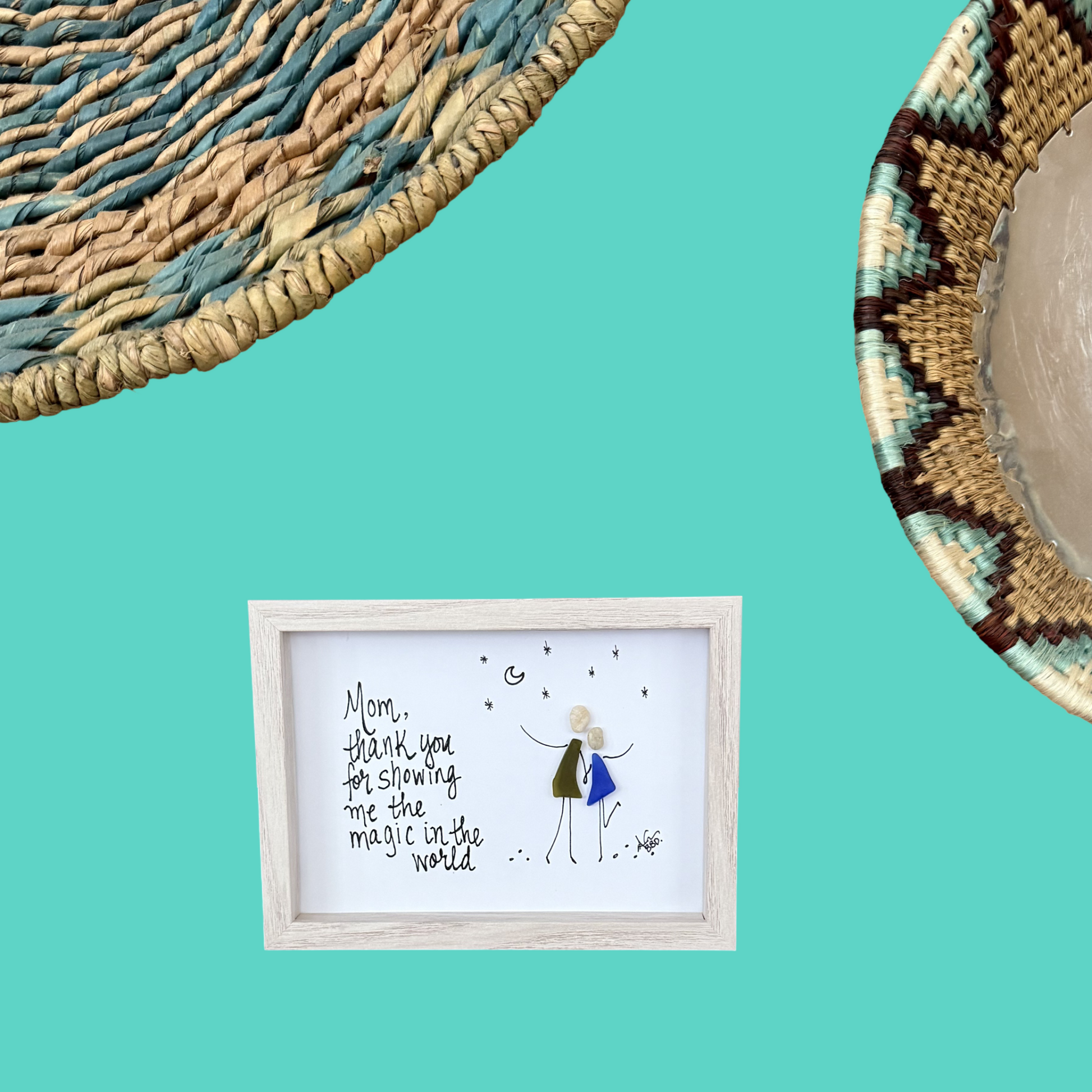 5x7 whitewash on teal 