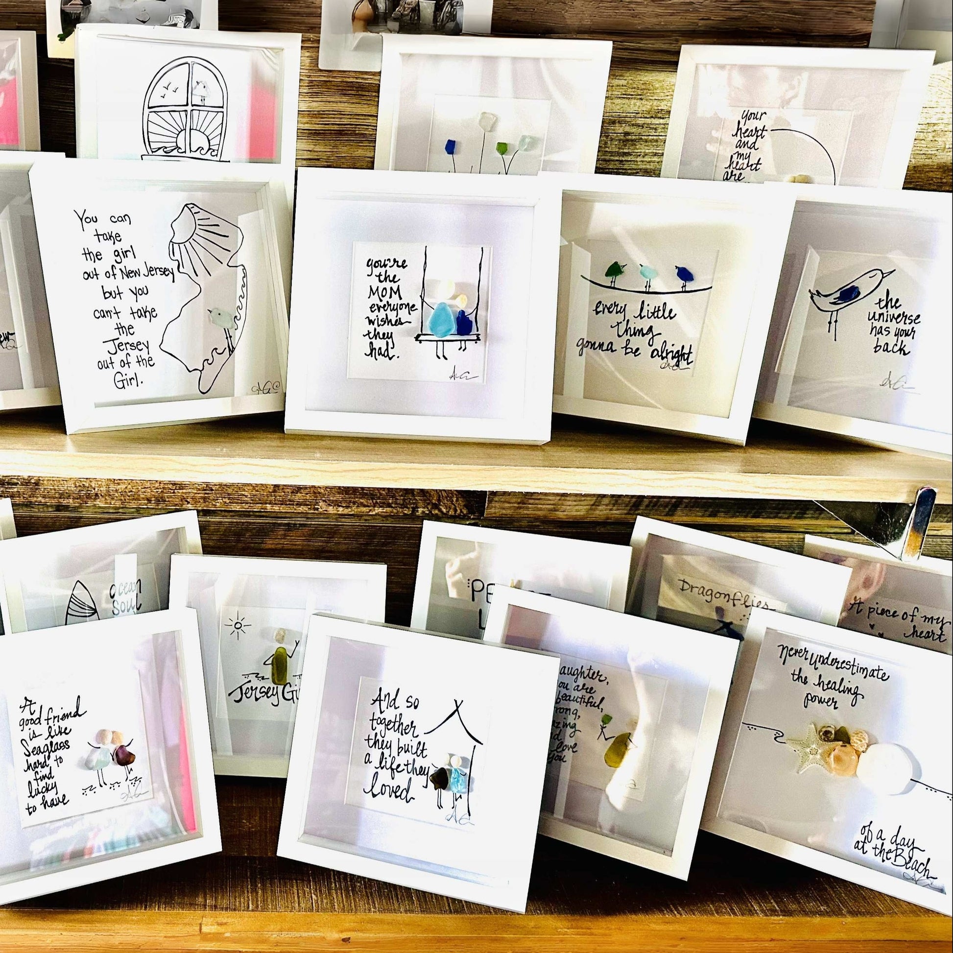 6PRODassorted_group_of_MINIs_on_wood_shelf_SQUARE Mom on Swing
