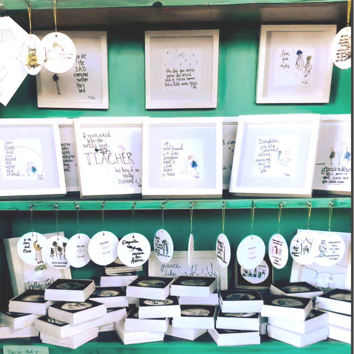 6PROD 3PROD 6in MINIS and 3in Ceramic ornaments Display of Assorted Styles. 