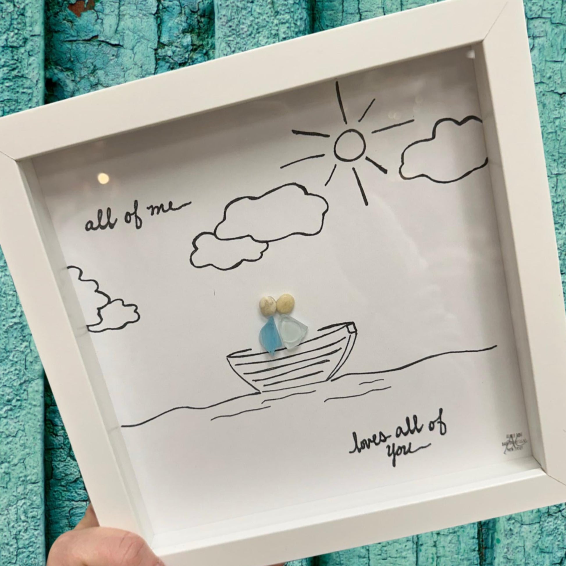 All of me sea glass art 8 inch by BBD