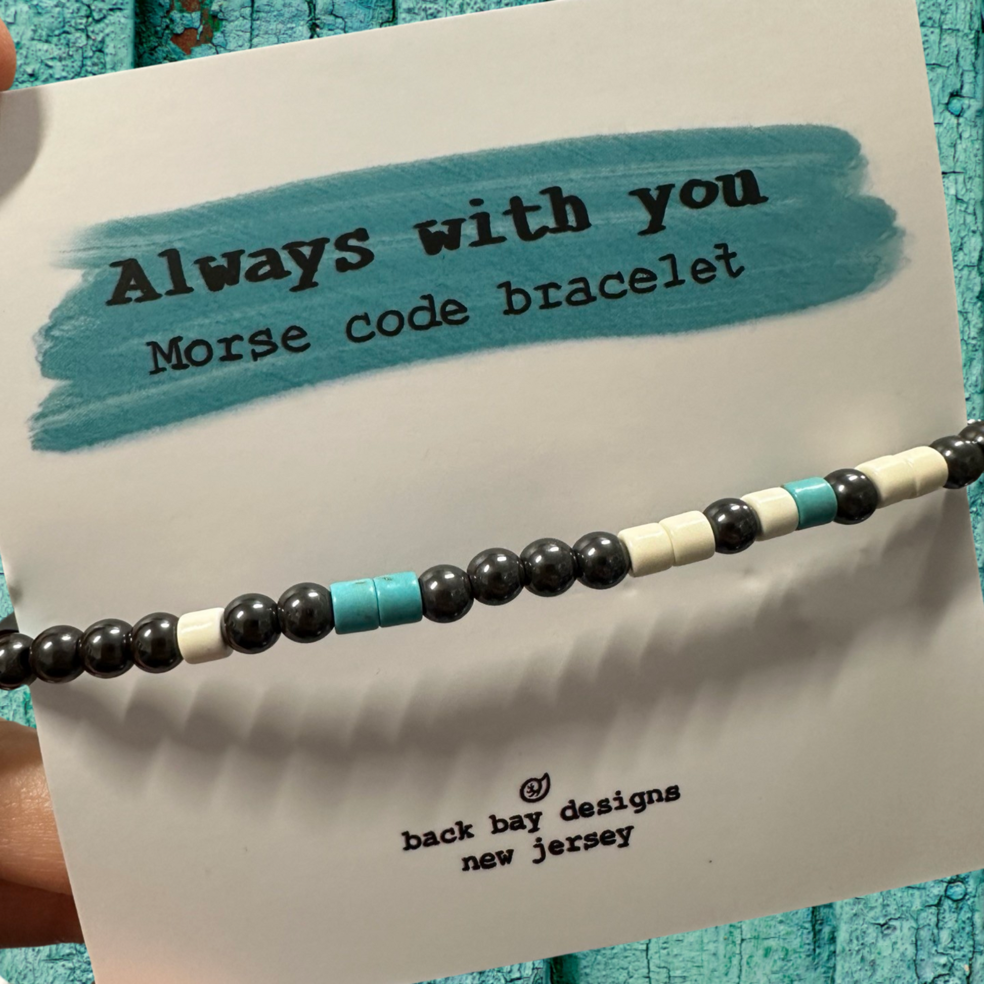 Always with you morse code bracelet
