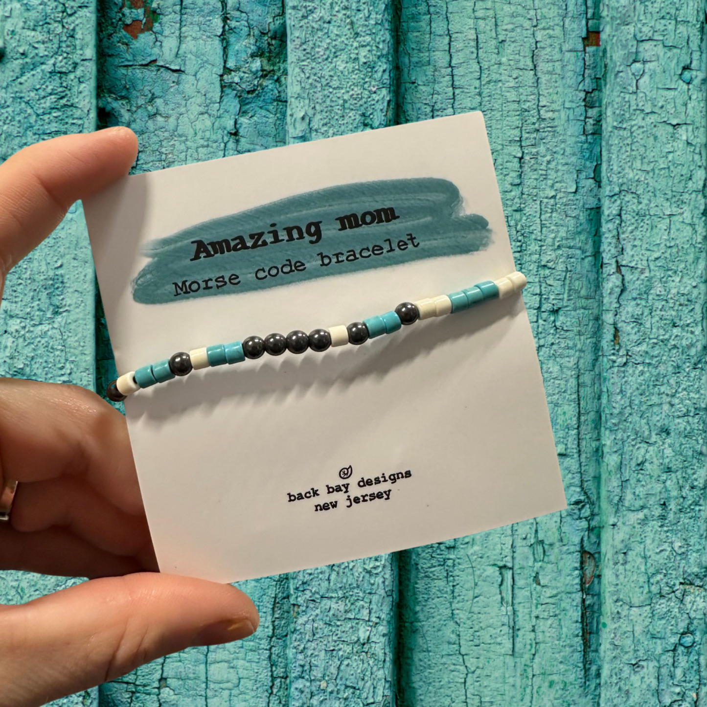 Amazing mom morse code bracelet