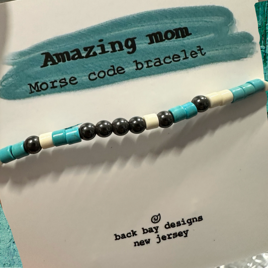 Amazing mom morse code bracelet