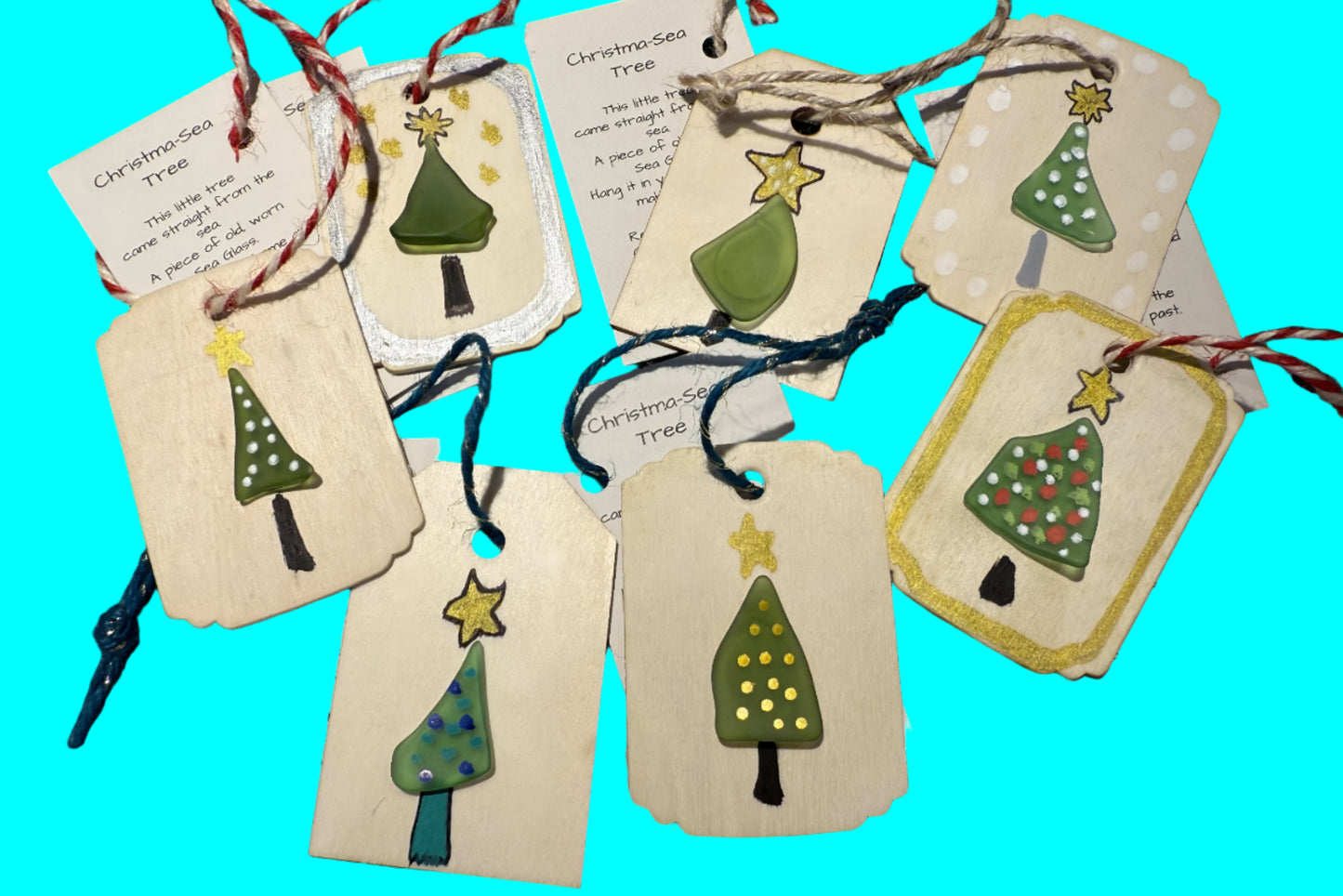 Assorted Christma-Sea Wishing Charm Ornaments 