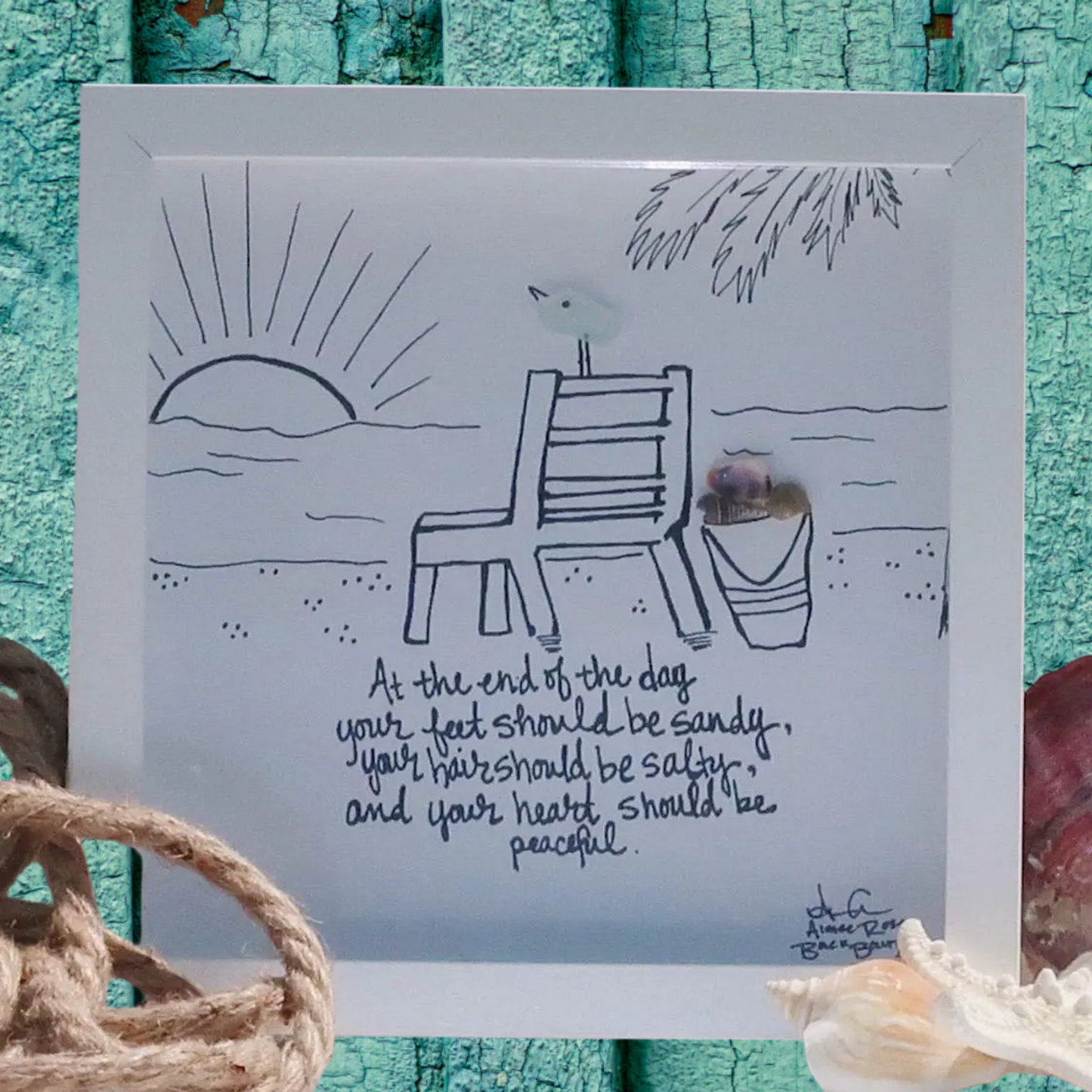 At the end of the day 8 in sea glass art