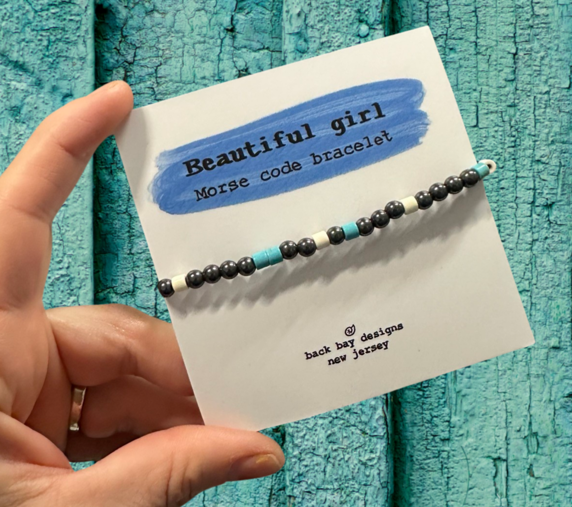 Beautiful Girl morse code bracelet