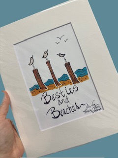 Besties and Beaches Print