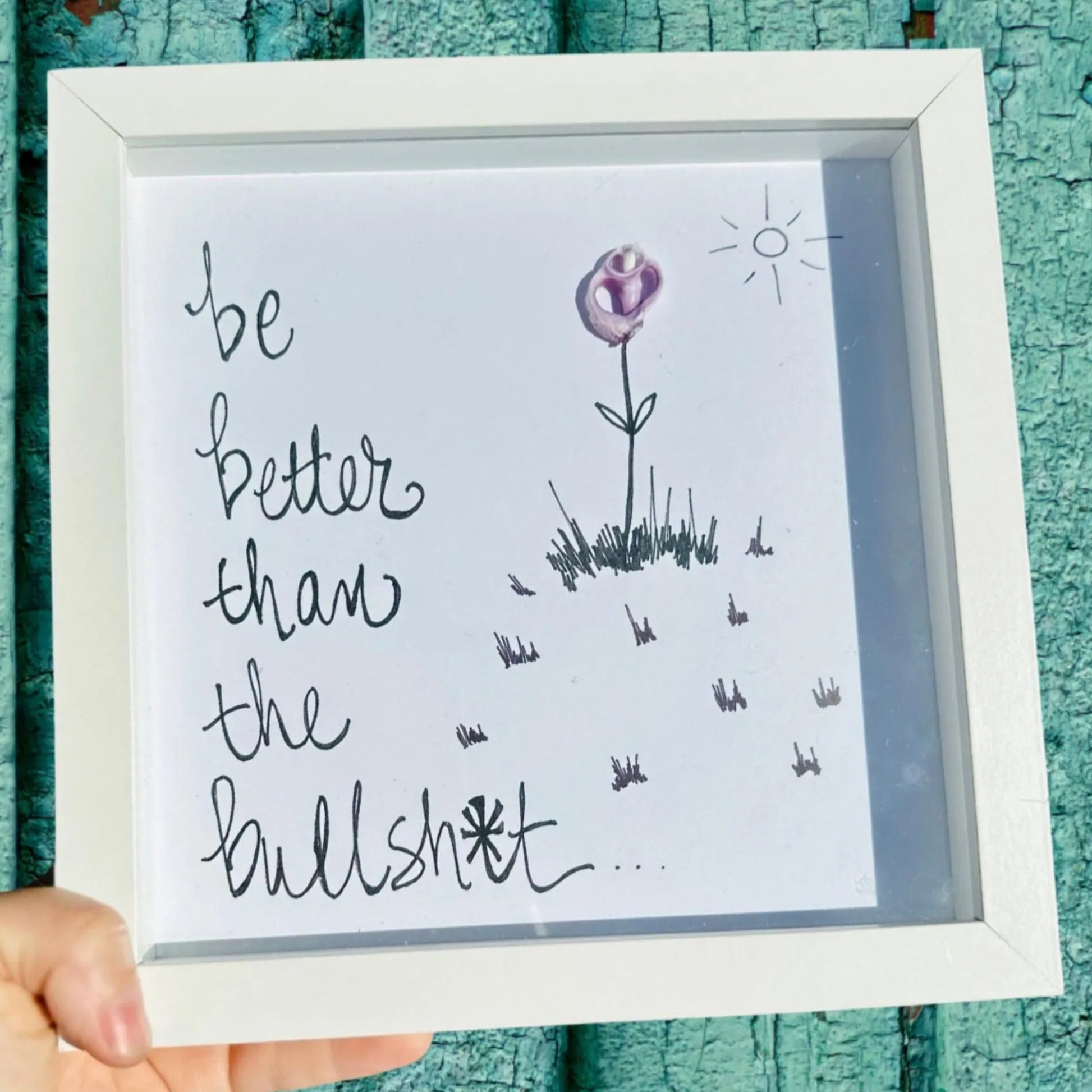 Better than BS sea glass art 8 inch by BBD