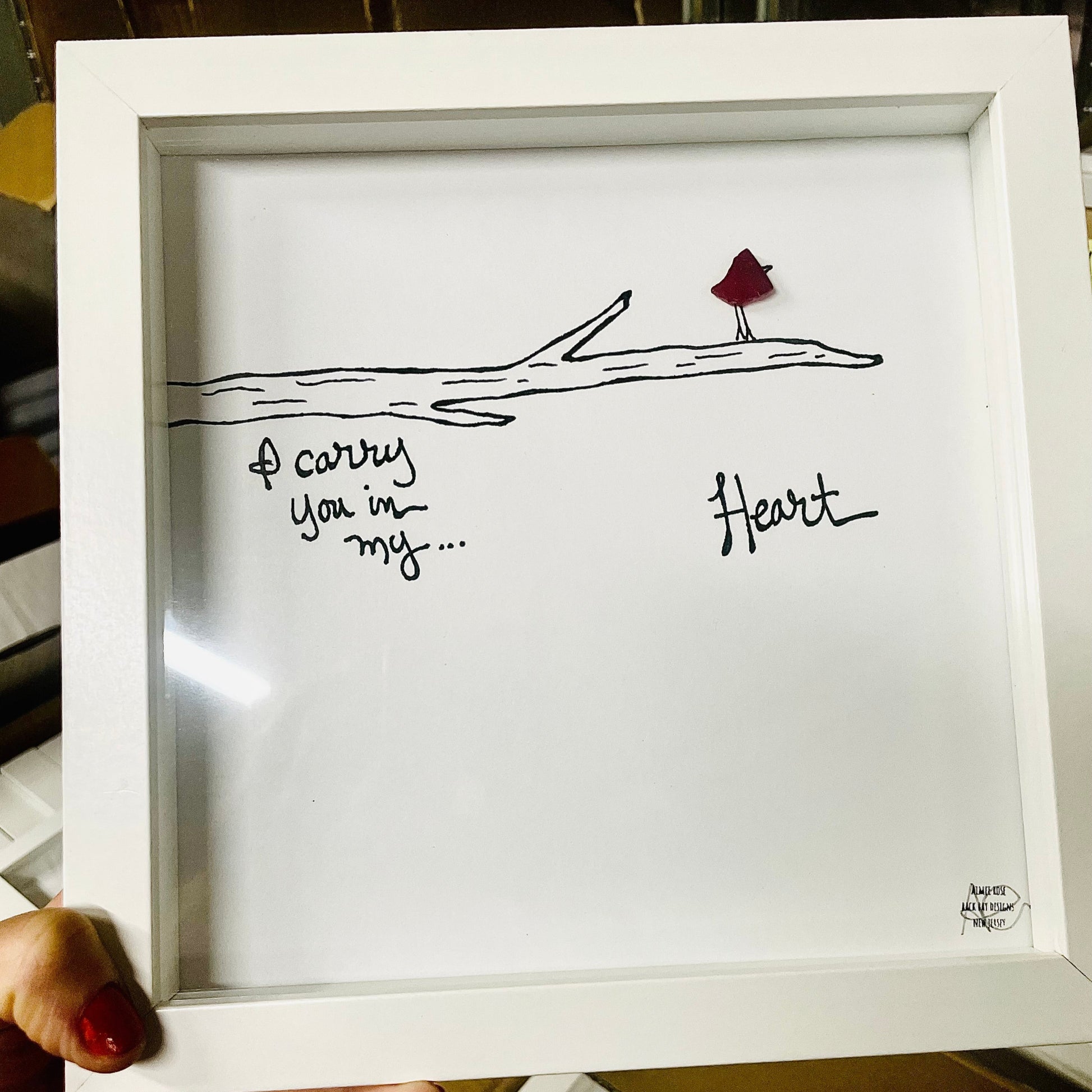 Cardinal I carry you in my heart 8 inch 