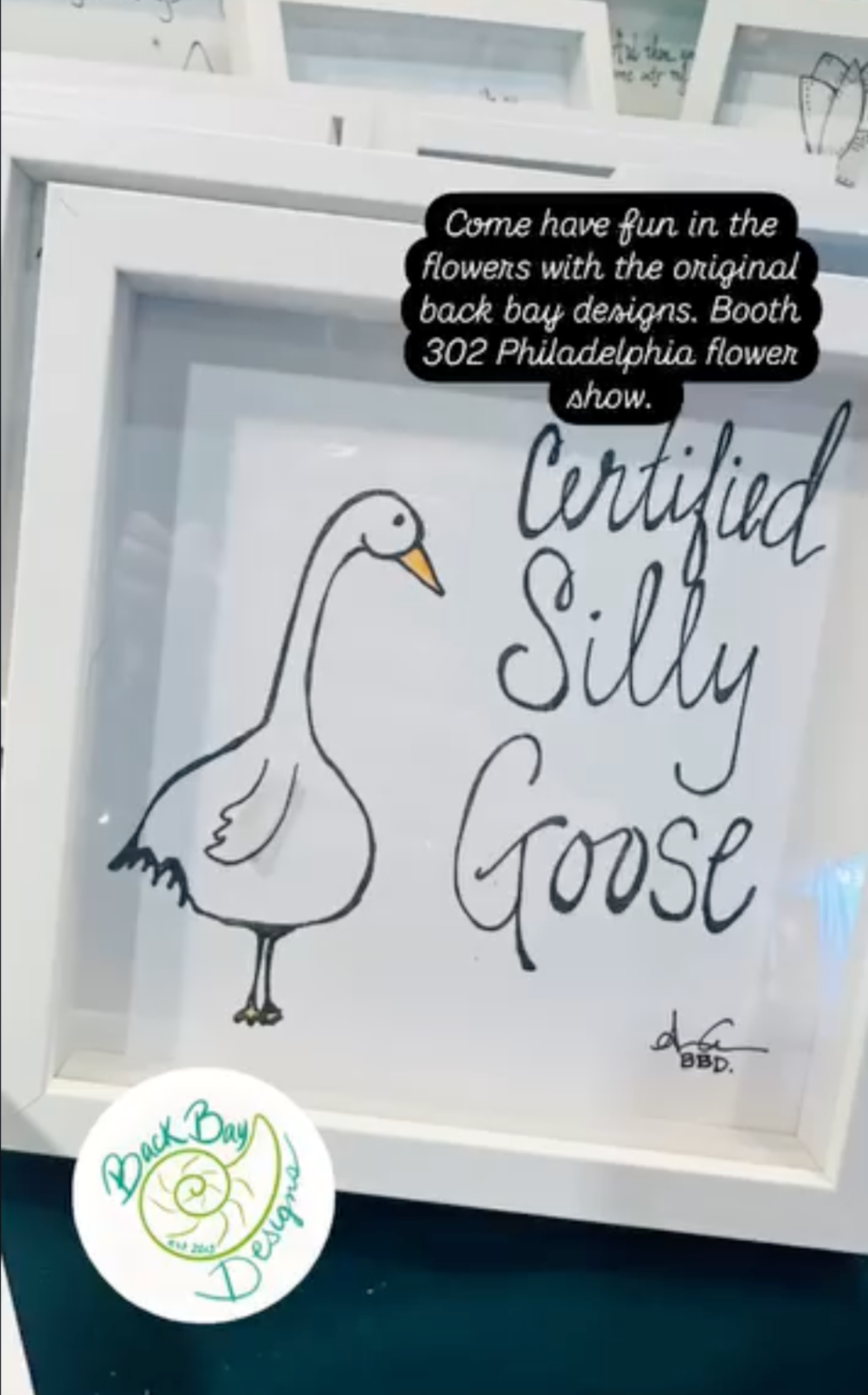 Certified Silly Goose at the flower show 