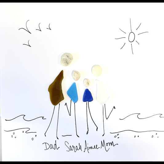Custom Family Adventures example beach with individual names 