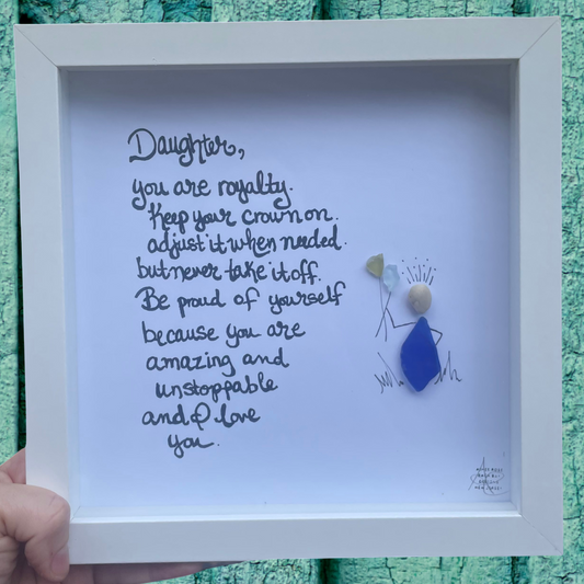 Daughter_Royalty Original_8_inch_Seaglass
person with two flowers and shining crown