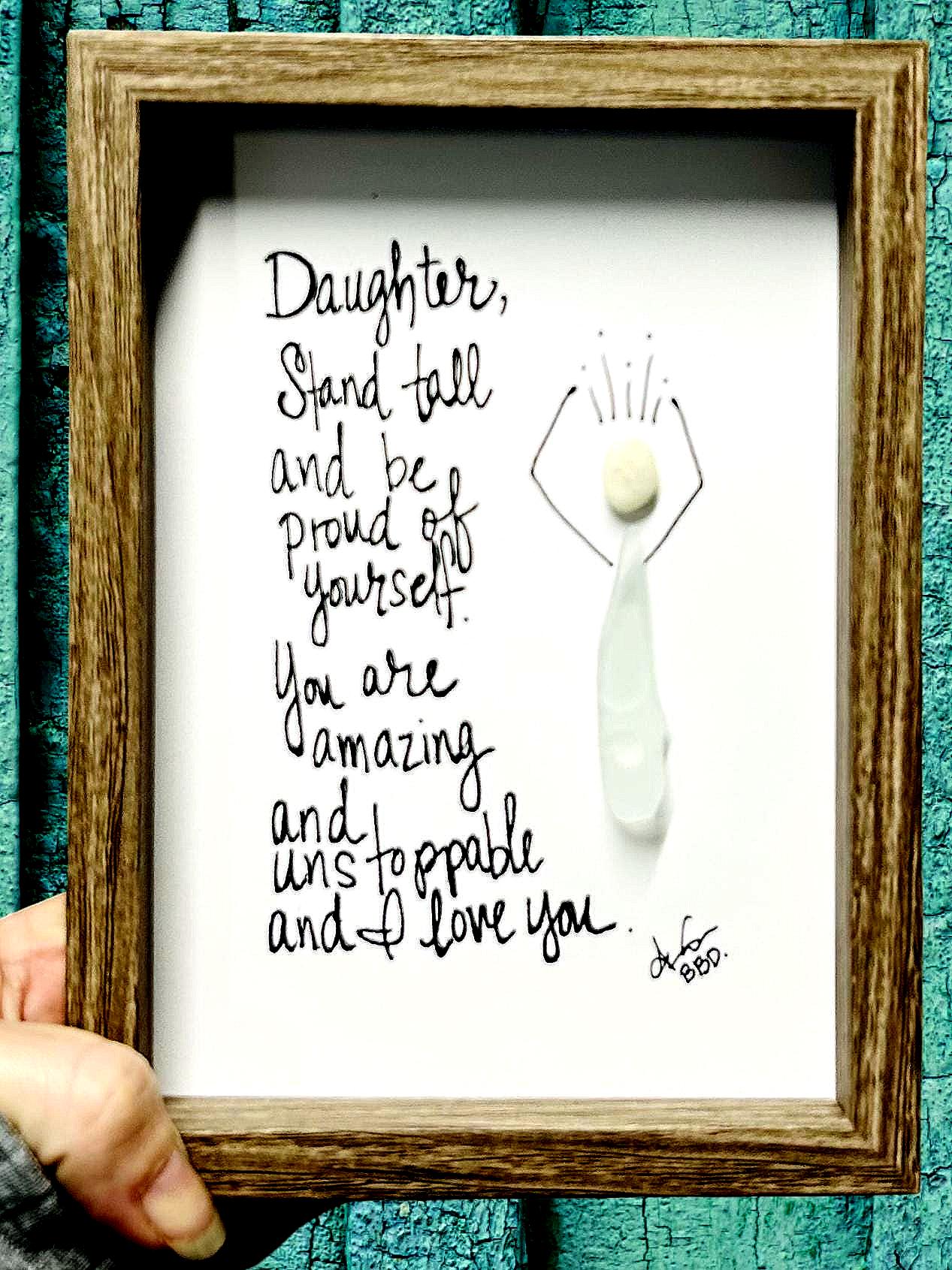 Daughter Stand Tall SLIM 5x7 Frame in Driftwood close