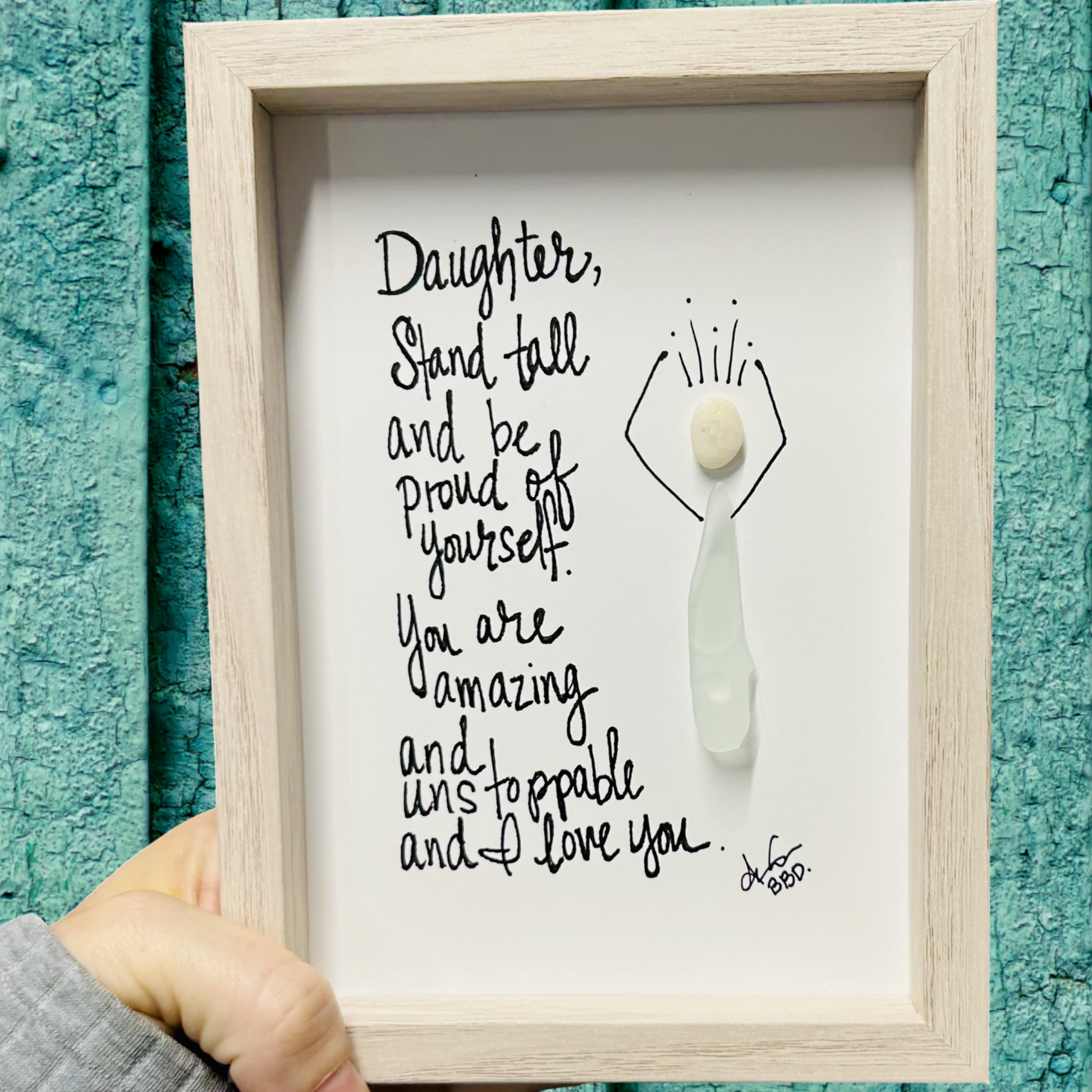 Daughter_Stand_Tall_SLIM_5x7_Frame_in_Whitewash_square_close up 