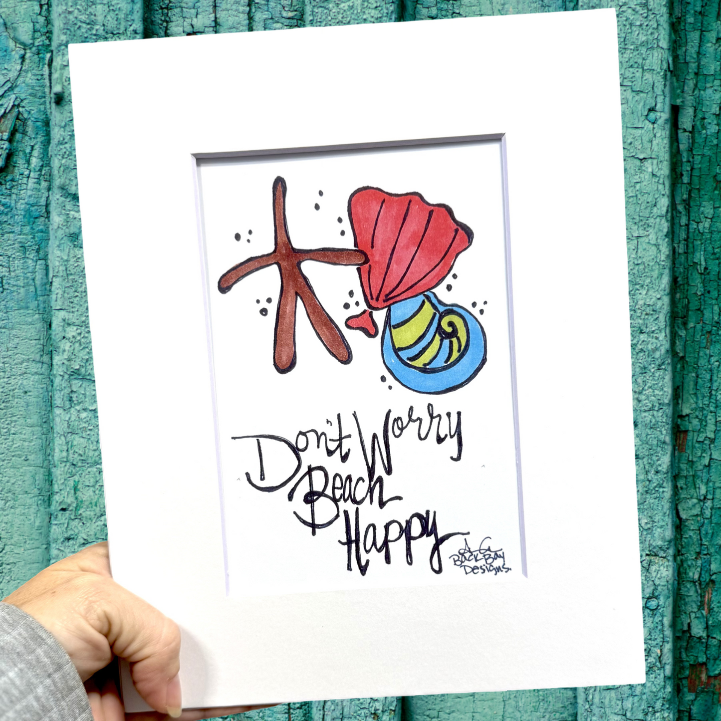 dont worry beach happy 8x10 matted print 