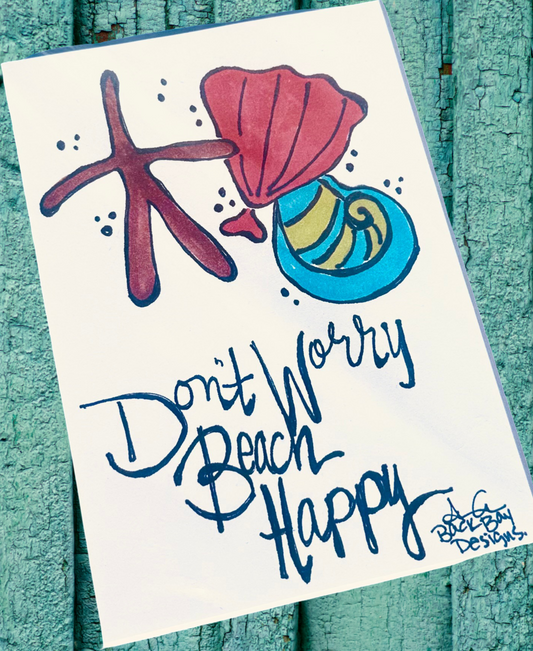 Don't Worry Beach Happy Print