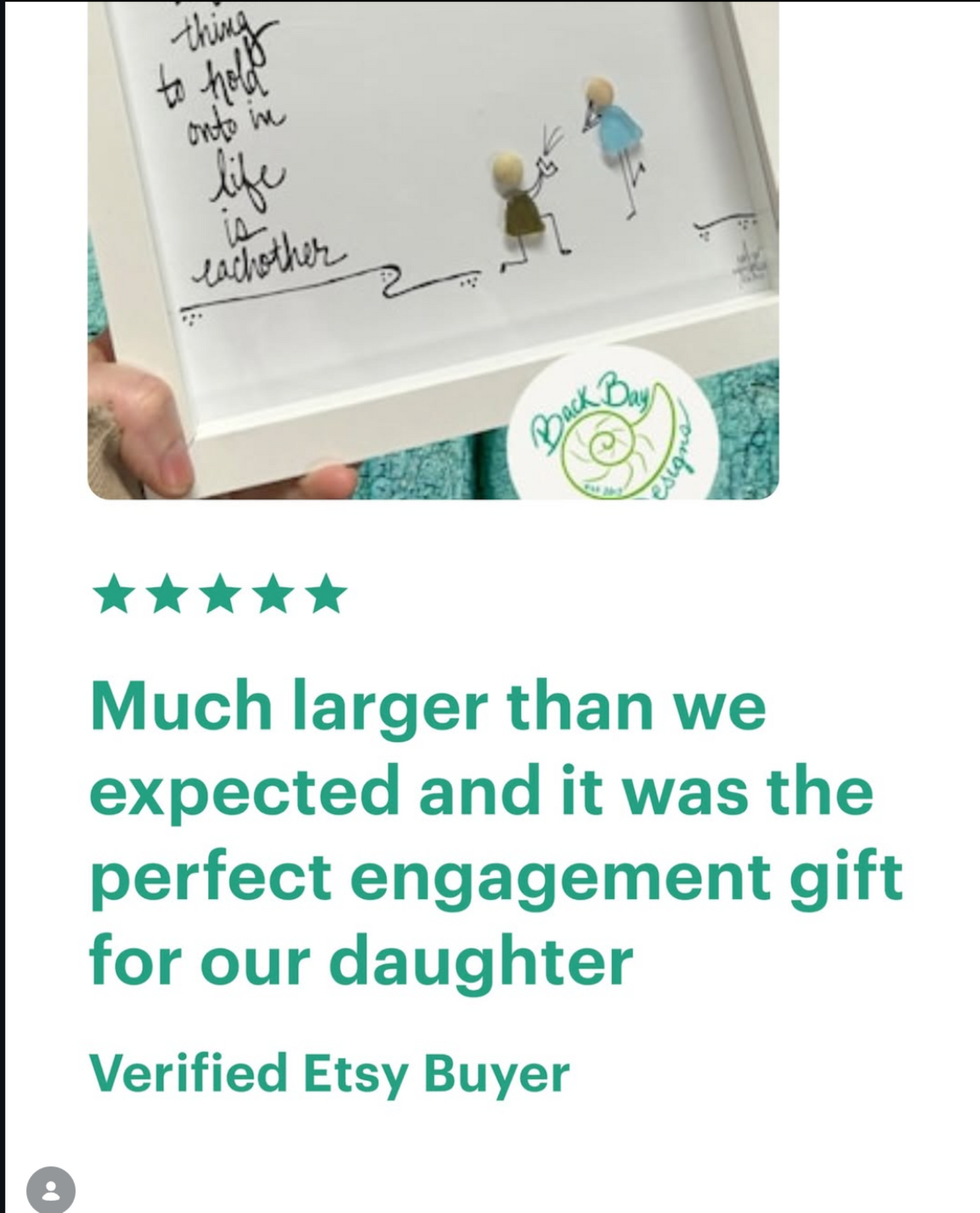 Etsy review Engagement Hold Onto Each Other 