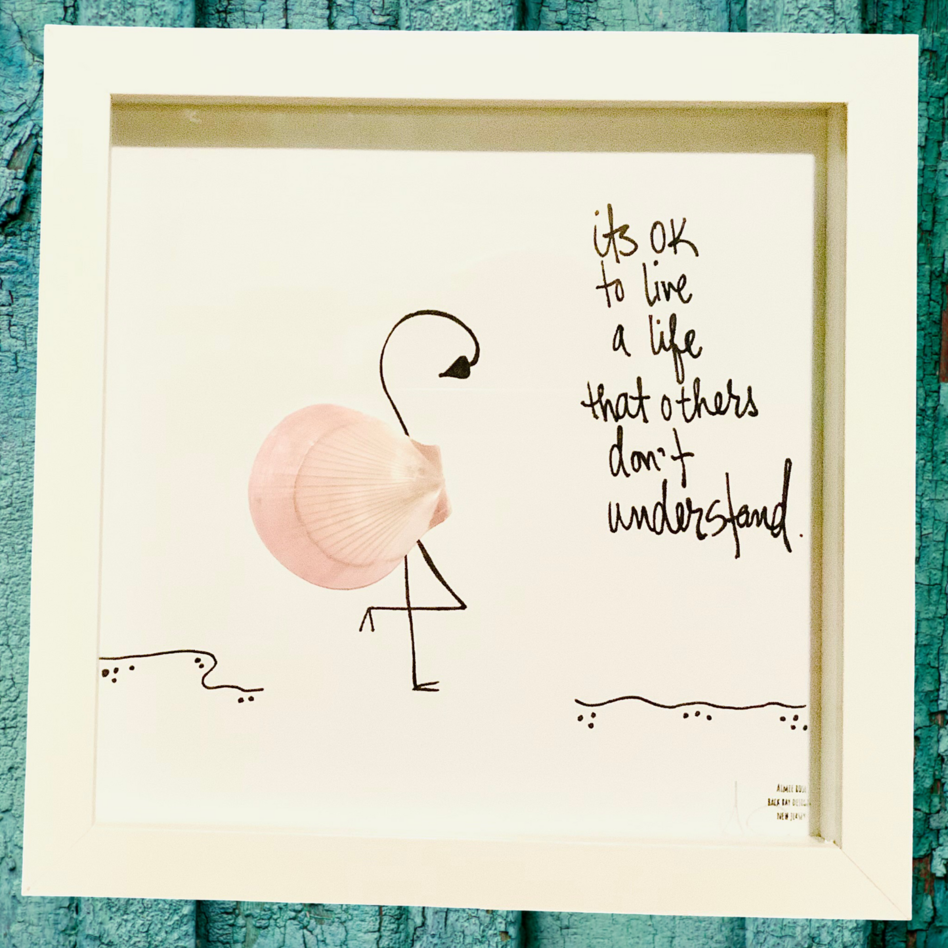 Flamingo_Its_Okay_Original_8_inch_Seaglass