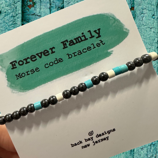 Forever family morse code bracelets 