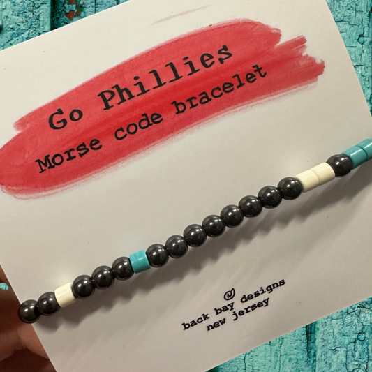 Go Phillies morse code bracelets 