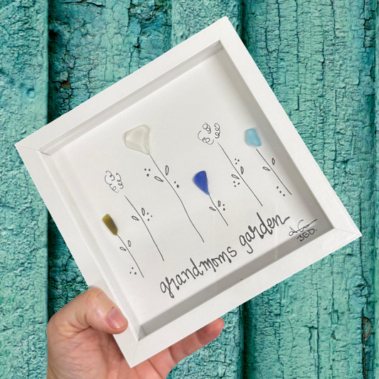 Grandmoms Garden MINI Custom Optionalsea glass art 
