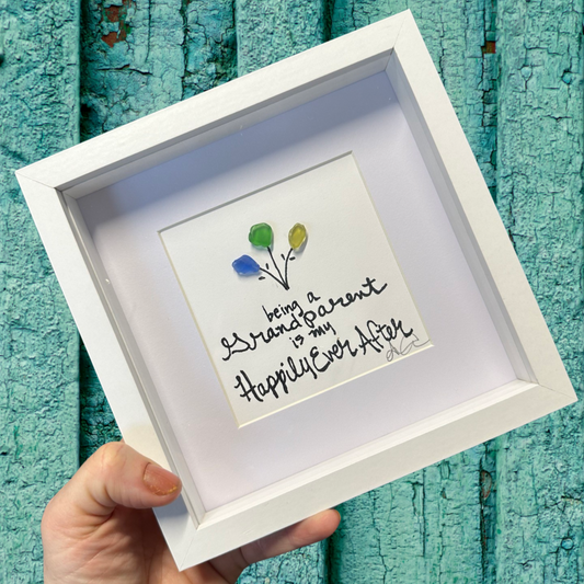 Grandparent_Happliy_Ever_After_MINI sea glass art 