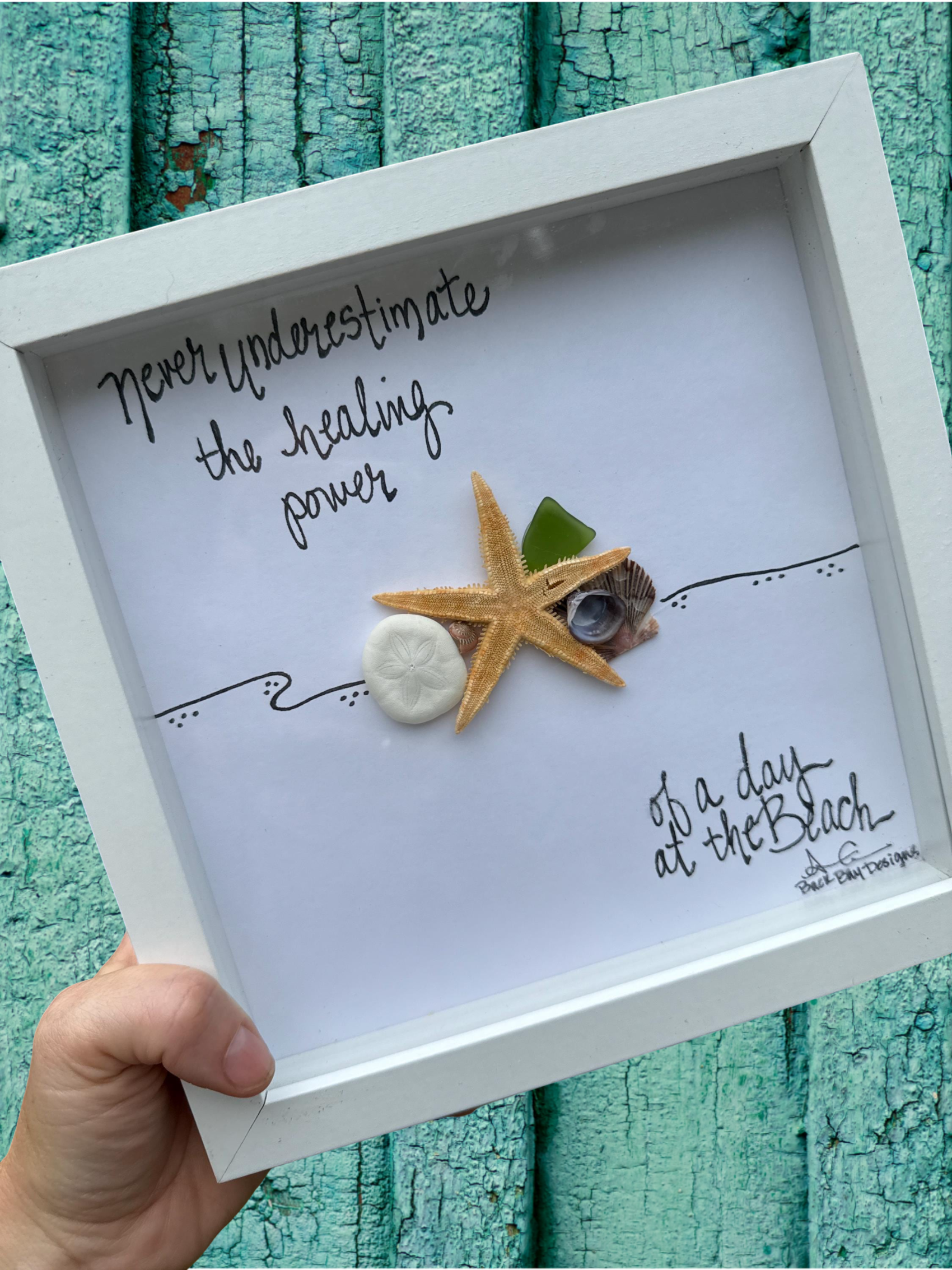 Healing Beach 8inch sea glass art by BBD