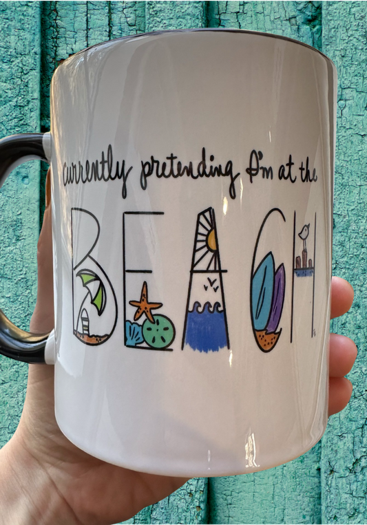 At the beach mug