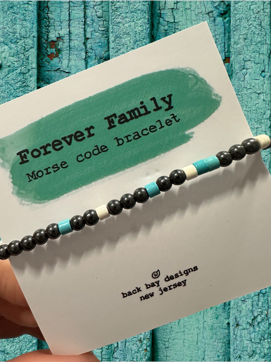 Forever family Morse code bracelet