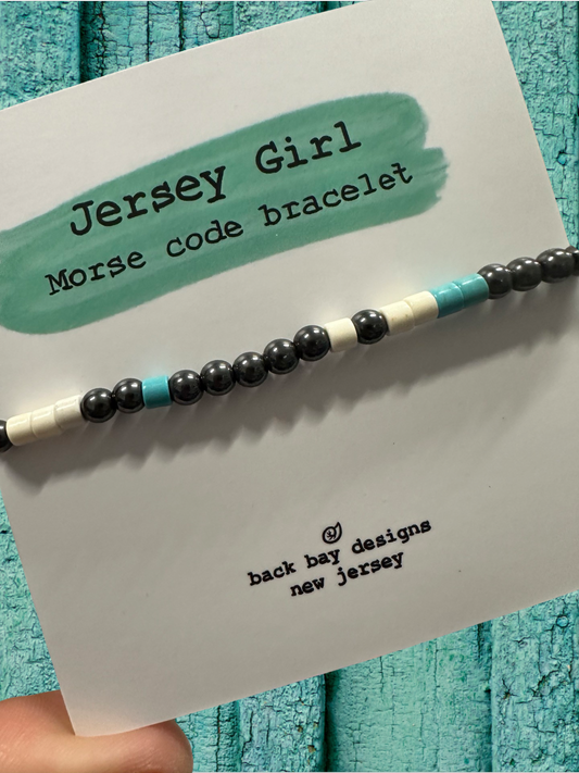 Jersey girl Morse code bracelet