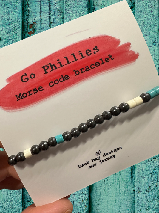 Go Phillies Morse code bracelet