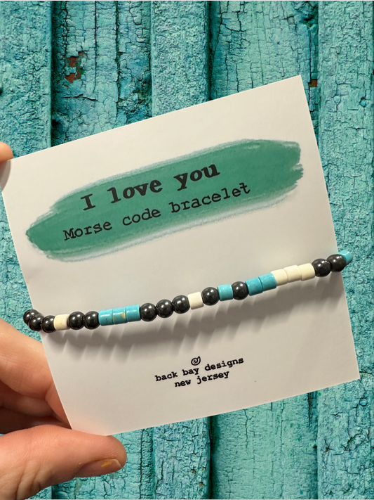 I love you Morse code bracelet