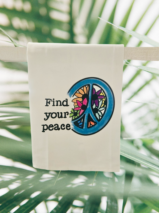 Find your peace tea towel