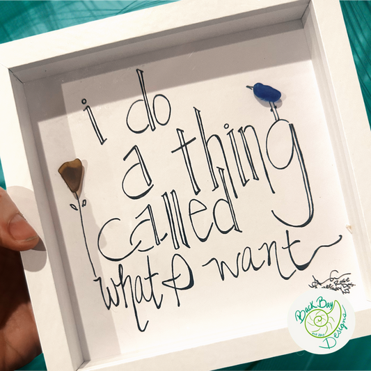 I do a thing called what i want MINI flower bird sea glass art 